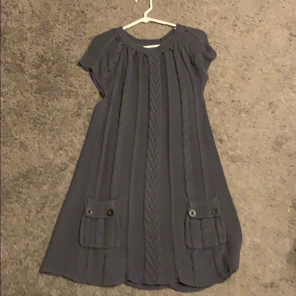 Dark gray sweater dress